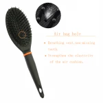 Customied logo massager soft cushion brush  nylon bristles wet salon hair brush