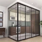 customization modern design aluminium frame office glass wall partitions