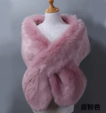 customize new arrival faux rex rabbit fur scarf warm luxurious faux fox fur short scarf long fluffy fake fur collar