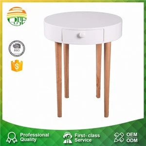 Customized Antique High Quality White Round Mdf coffee table