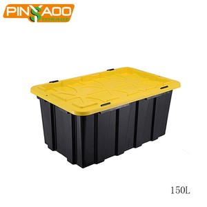 Customized Any Size Black New Design Stackable 150l Plastic Waterproof Tool Boxes