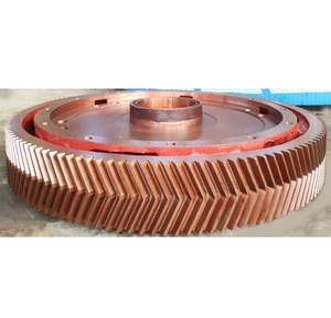 Customized Double Helical Cnc Lathe Machining Rotary Kiln Forging Steel Pinion Ball Mill Bull Gear