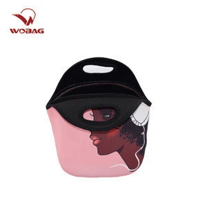 Customized insulation lunch bag students cartoon cute lunch cooler bag neoprene lunch bag