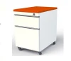 Customized Size Metal 2 Drawer Pedestal With Cushion Under Table Movable File Cabinet