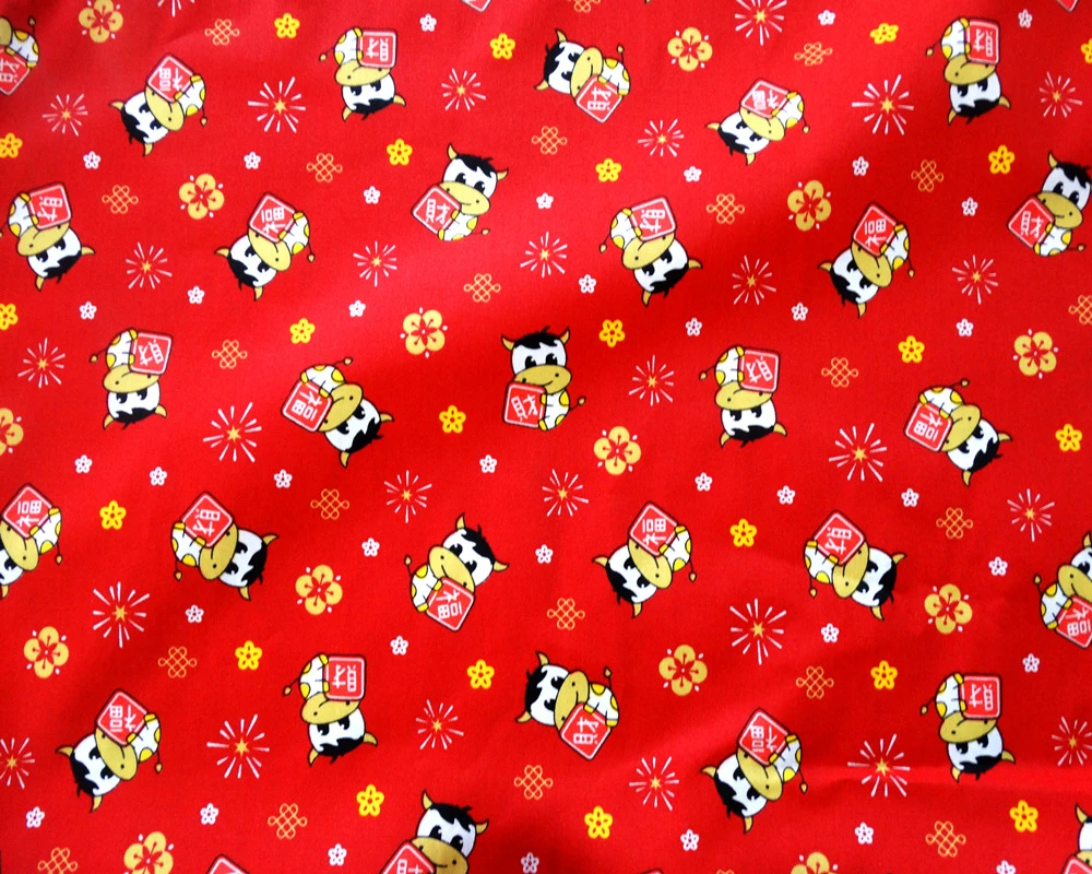 cute caw design cotton bedsheet fabric 100% cotton printed