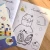 Import Cute creature cute cartoon a4 coloring picture book with sticker dumpling big family stationery corner painting book from China