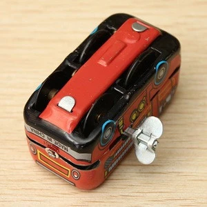 Cute Mine Vintage Fire Chief Firefighter Car Truck Clockwork Wind Up Tin Toys Vehicle Model Toys For Boy Children