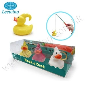 Cute Plastic Floating Duck Play at Home Isolation Toy Fishing Game