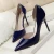 Import cz3029g Best selling pointed toe ladies shoes heel high heels stock with low price from China