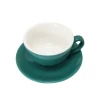 Daily Used Fancy Standard Size 3 Oz Color Glazed Cappuccino Porcelain Tea Ceramic Coffee Cup And Saucer
