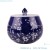 Import Dark Blue Glazed Porcelain Ice Plum Happiness Letters Belly Ceramic Tea Canister from China