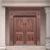 Import Decorative Embossed Copper Metal Double Front Entry Door_China from China