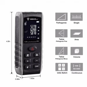 DEKO LRE521-70M Handheld Mini Laser Distance Meter Laser Rangefinder Laser Tape Range Finder Distance Meter Measure
