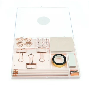 Delicate rose gold office stationery set