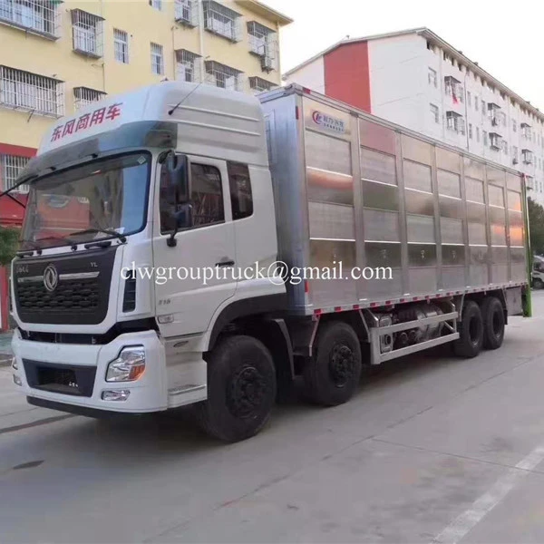 DF 8x4 livestock and poultry transporter box truck for sale