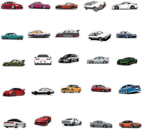 Buy Die Cut Vinyl Stickers Sports Car Racing Sticker Personalized Kids ...