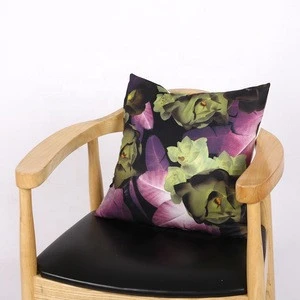 Digital print customized cotton cushion covers throw pillow case with zipper for home decor