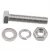 Import DIN933 304 SS galvanized custom sizes hex head bolt made in China from China