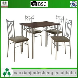 Dining room furniture simple design 1+4/ sets metal dining table and chair