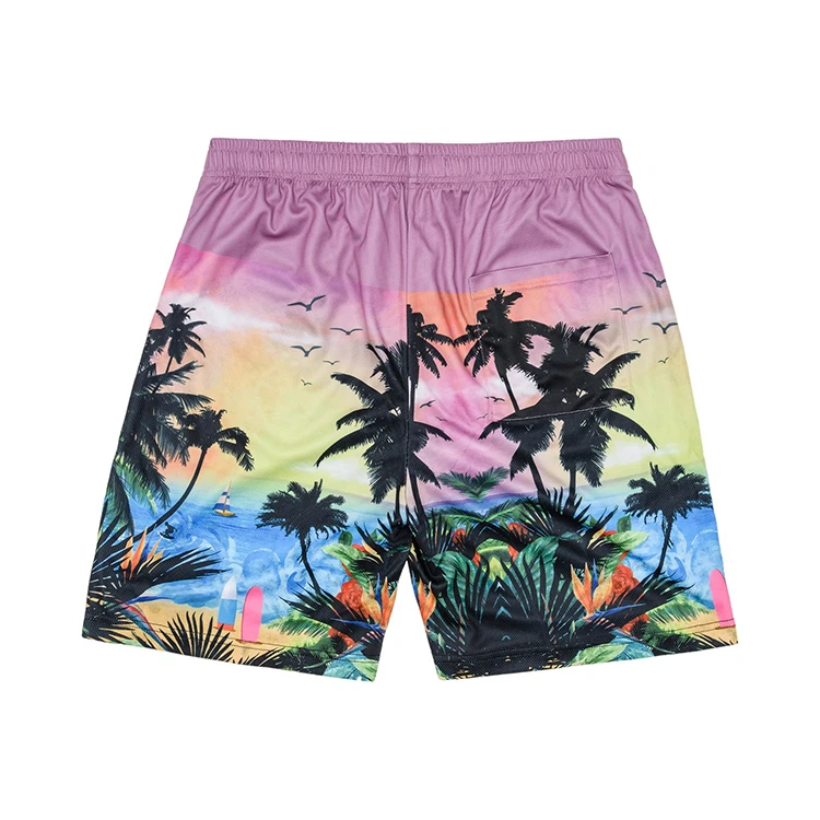 DiZNEW OEM Your desgin Polyester sublimation printing mens swimwear beach board shorts