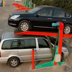 Double hydraulic mini parking tilting car lift