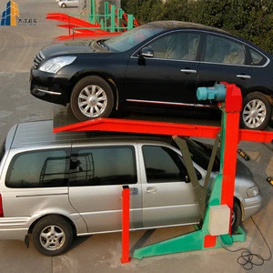Double hydraulic mini parking tilting car lift