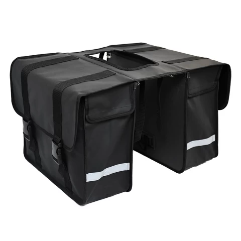 Double Size Pannier Bike Bags Waterproof canvas bag delivery boxes water bag bicycle frame handlebar rear seat