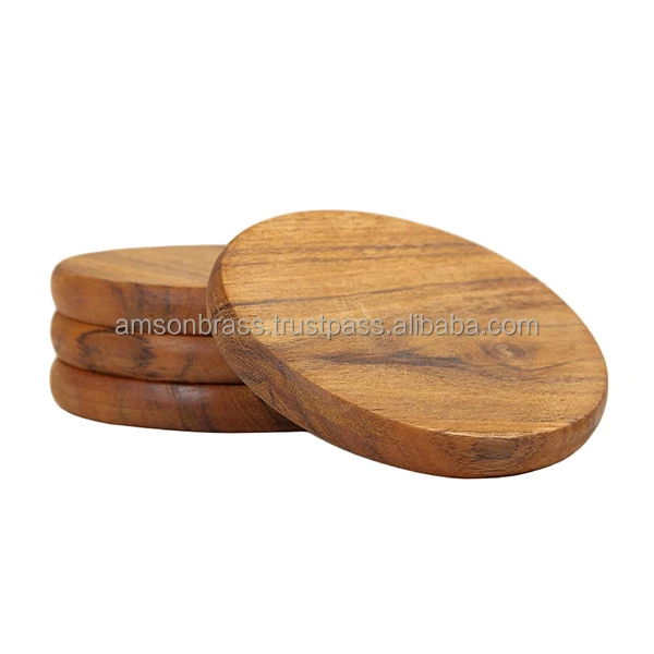 Drink Safe Wood Coaster Eco-friendly Feature Coaster Table Decoration Accessories Wood Coaster