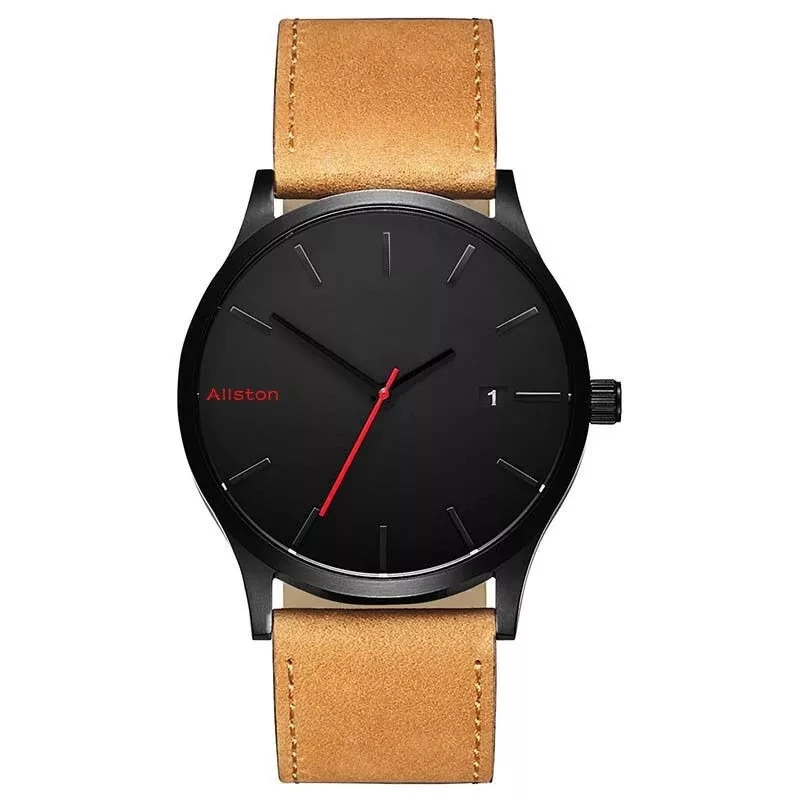 Dropshipping Private Label Factory Watches Leather Strap Man Watch Luxury Minimalist Put Your Own Logo Mens Quartz Watch