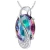 Import DY  925 sterling silver 18K gold plated women jewelry set ,colorful pendant necklace stud earring jewelry set from China