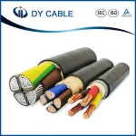 DY Cu / XLPE / PVC YY / SY LSHF / LSZH Unscreened Steel Wire Braid Auto Flexible Control Cable