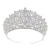 Import Echsio Luxury Sparkling CZ Bridal Hair Accessories Crown Tiaras Big Diadem Crowns For Girls Wedding Party Sliver Design BC4431 from China