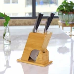 Eco friendly durable bamboo kitchen utensils tool chopsticks wooden multifunctional storage shelf stand block holder rack