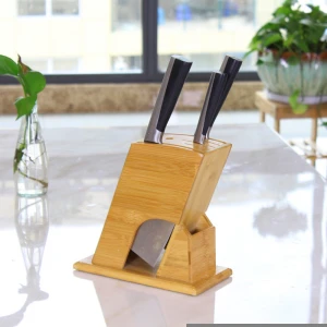 Eco friendly durable bamboo kitchen utensils tool chopsticks wooden multifunctional storage shelf stand block holder rack