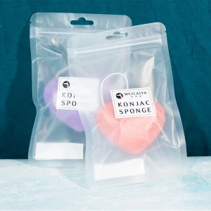 eco friendly organic facial  cleansing 100% pure natural  face cleaning konjac sponge  with paper box package
