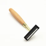 Eco-friendly wooden handle  razor with twin stainless blades