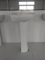 Eco heart shape white color small 20 inch ceramic wash basin with stand