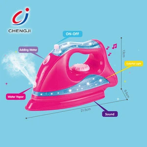 Electric Simulation Home Appliances Toys Steam Smoke Plastic Iron Toys, Educational Pretend Play Ironing Set Toy