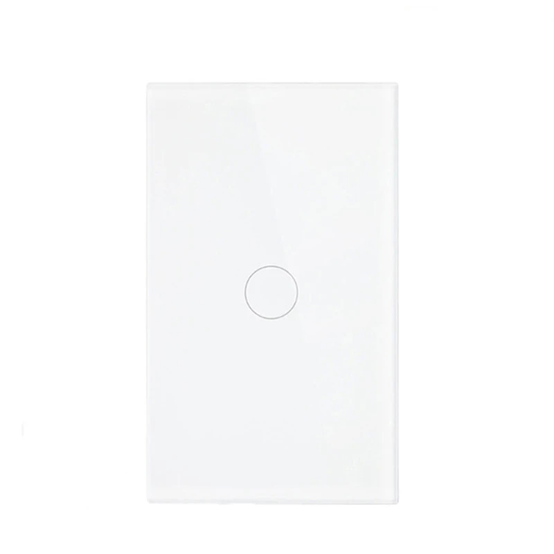 Esooli US Standard Glass Panel 1 Gang 1 Way Sensor Wall Light Touch Switch