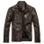 Import European And American Fashion Slim Mens Motorcycle PU Leather Jacket Plus Velvet Mens Leather Jacket from China
