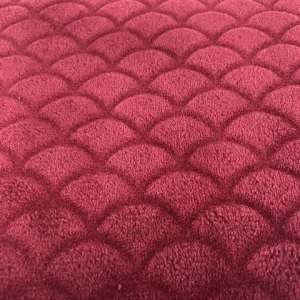 Fabric 3D Plaid Jacquard Embossed Polyester Flannel Fleece 100% Polyester Woven Blanket Printed Plaid