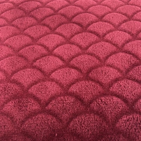 Fabric 3D Plaid Jacquard Embossed Polyester Flannel Fleece 100% Polyester Woven Blanket Printed Plaid