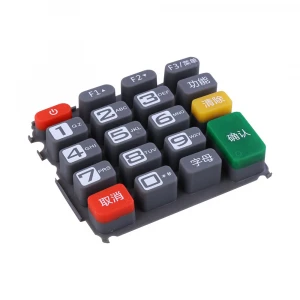 factory customized kinds of silicone keypads buttons several color silicone keyboard phone button the mobile POS machine keypad
