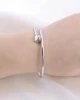 Factory direct sale personalized opening simple nail bracelet stainless steel bracelet