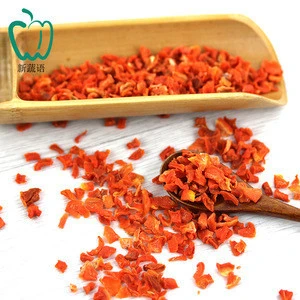 factory direct wholesale dehydrated vegetable products top quality carrot cube 5X5mm, natural, safe and healthy carrot flakes