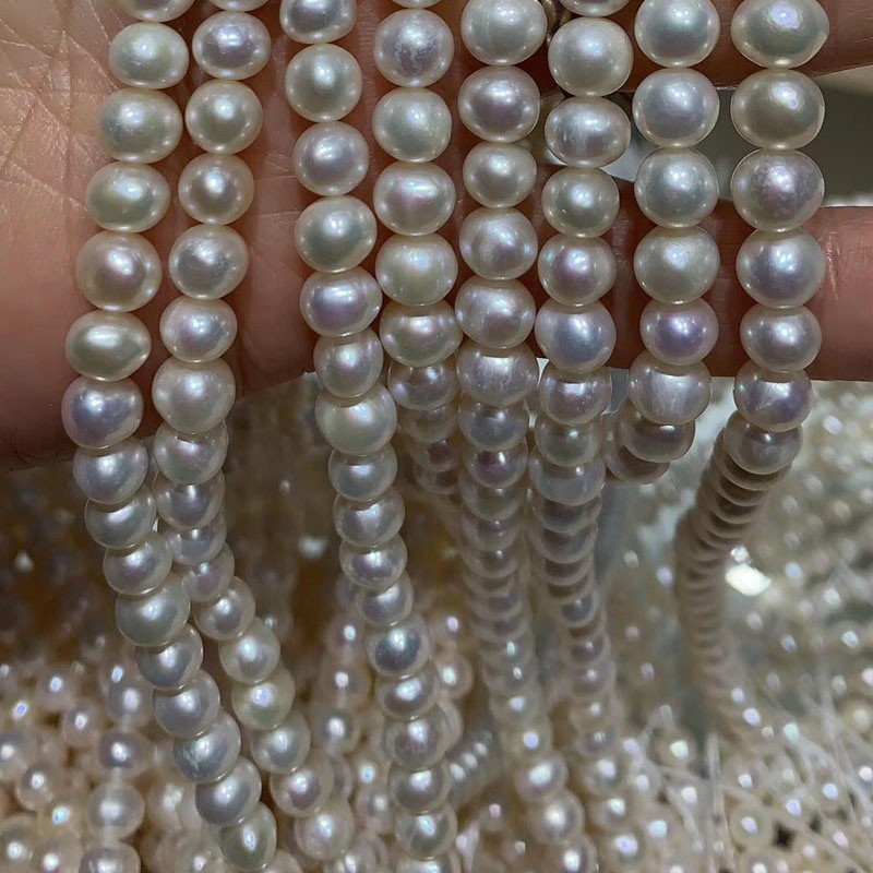 Factory Price Natural Freshwater White Pearl Round 6-11mm Pearls Strand for Jewelry Making DIY Bracelet Necklace