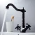 Import Factory sale classic European style antique black brass bathroom sink faucet dual handle shower room basin water tap mixer B3213 from China