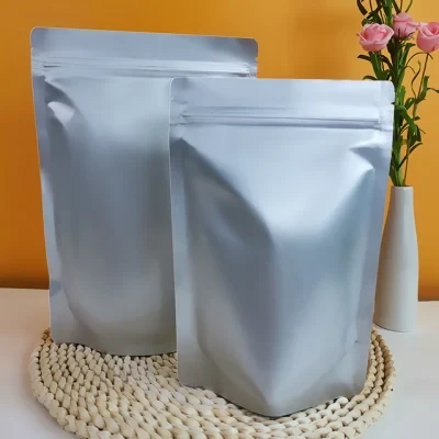 Buy Factory Stock Silver Food Grade Aluminum Foil Stand Ziplock Plastic ...