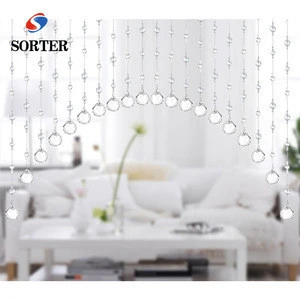 factory supply home decoration curtain clear color loose crystal beads for curtain