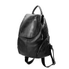 factory wholesale ladies rucksack travelling black teenage girls college school bags pu leather fashion backpack bag for women